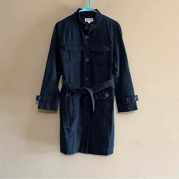 Rossetti Jackets & Blazers - Rossetti Navy blue Trench coat Size UK 14 (US M) pockets tie front cotton
